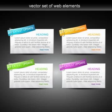 Web elements Stock Illustration