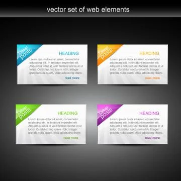Web elements 스톡 일러스트