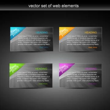 Web elements Illustrazione stock