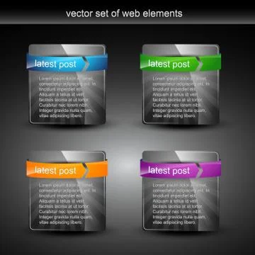 Web elements Illustrazione stock