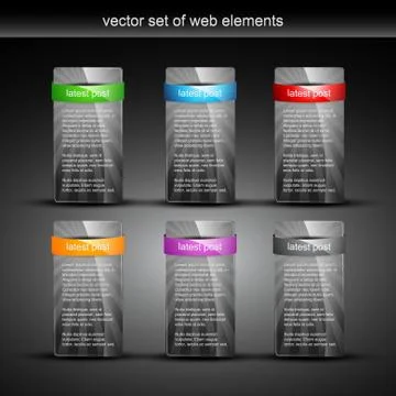 Web elements Illustrazione stock