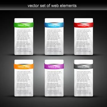 Web elements Stock Illustration