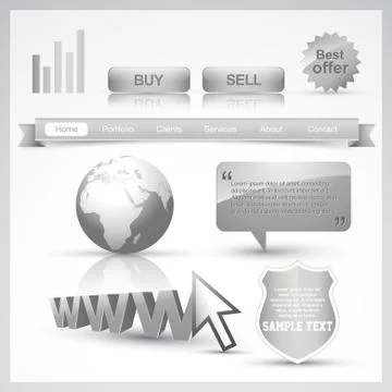 Web elements 스톡 일러스트