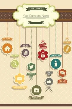 Web elements Stock Illustration