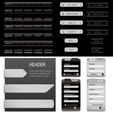 Web elements Stock Illustration