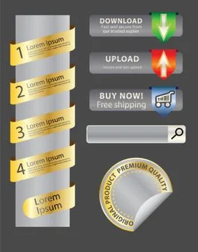 Web elements online shopping Stock Illustration