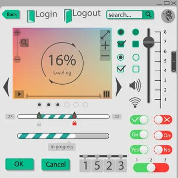 Web Elements Set イラスト素材