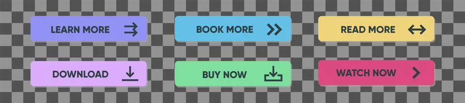 Web Elements Shiny Vector Button Set isolated Stock Illustration