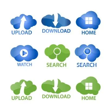 Web Elements Vector Button Set Stock Illustration