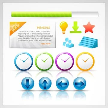 Web elements vector Stock Illustration