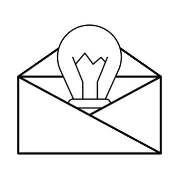 Web email cartoon Stock Illustration
