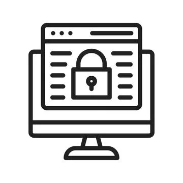 Web Encryption icon vector image. Illustrazione stock