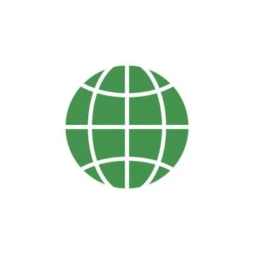 Web environment icon. Green ecological sign. Protect planet. Vector. Stock Illustration