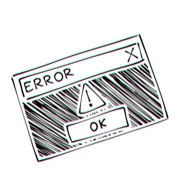 Web error icon doodle art	 Stock Illustration