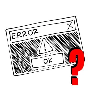 Web error icon doodle art	 Stock Illustration