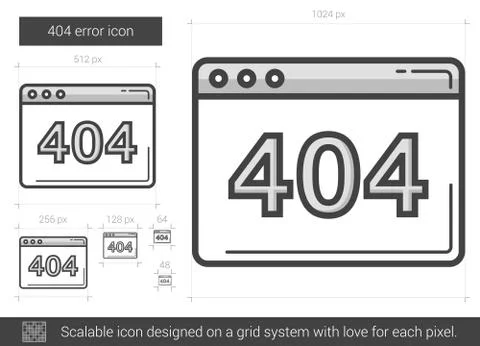 Web error line icon 스톡 일러스트