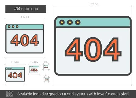 Web error line icon イラスト素材