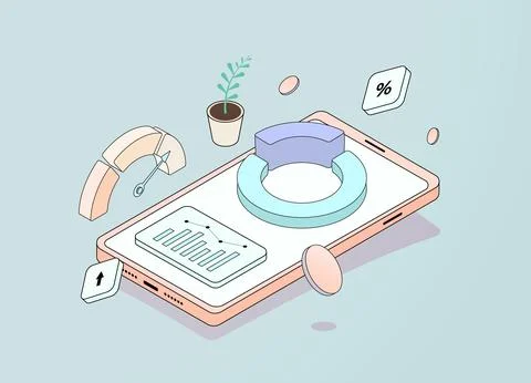 Web experience management - WEM concept. Digital experience platform with Stock Illustration