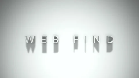 Web find 3D title animation with shadows on a white background Stock Footage 297802307