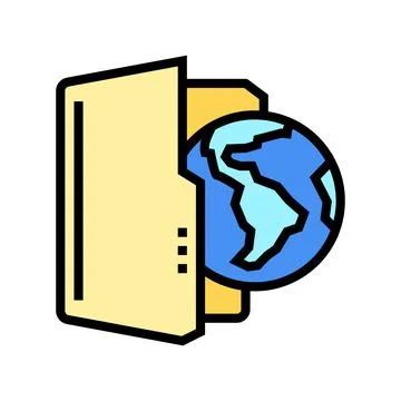 Web folder color icon vector illustration 스톡 일러스트