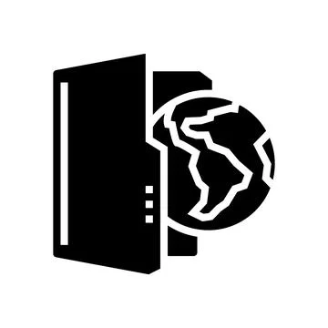 Web folder glyph icon vector illustration Illustrazione stock