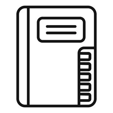 Web folder icon outline vector. Computer interface Stock Illustration