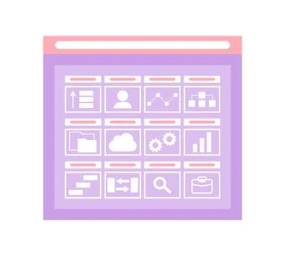 Web Folder, Interface of Opening Storage Vector Stock Illustration