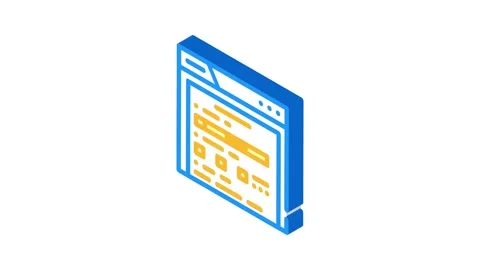 Web folder isometric icon animation Stock Footage 327295964