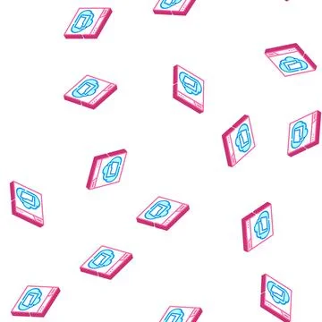 Web folder isometric icon seamless pattern Stock Illustration