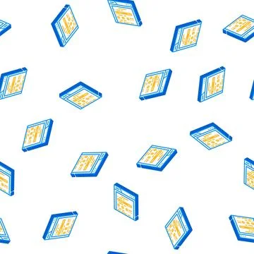 Web folder isometric icon seamless pattern Illustrazione stock