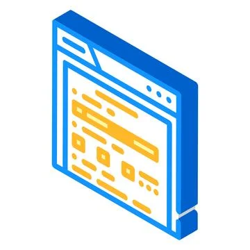 Web folder isometric icon vector illustration Stock Illustration