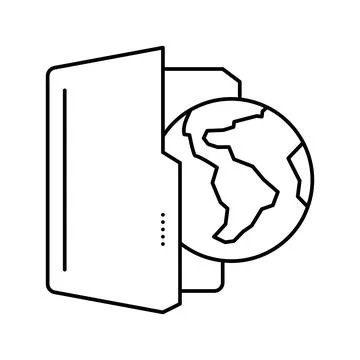 Web folder line icon vector illustration Stock Illustration