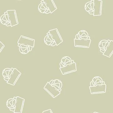 Web folder line seamless pattern Illustrazione stock
