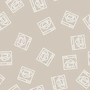 Web folder line vector seamless pattern Stock Illustration