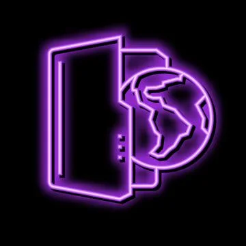 Web folder neon glow icon illustration Illustrazione stock