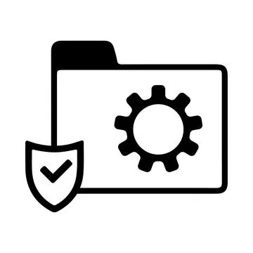 Web, folder, secure, tick, gear, settings, information web folder security .. Stock Illustration