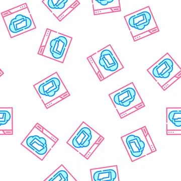 Web folder vector seamless pattern 스톡 일러스트