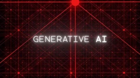 A web of foreboding red particles snap together as though controlled by 動画素材 263295790