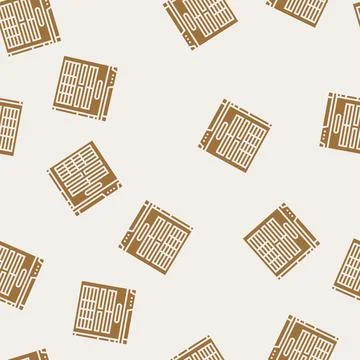 Web form document paper glyph seamless pattern Illustrazione stock