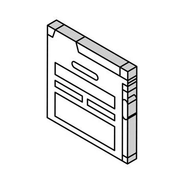 Web form document paper isometric icon vector illustration Illustrazione stock