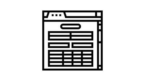 Web form document paper line icon animation Stock Footage 326136686