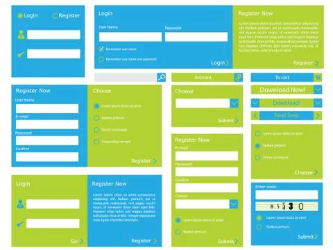 Web form with flat design Stock-Illustration