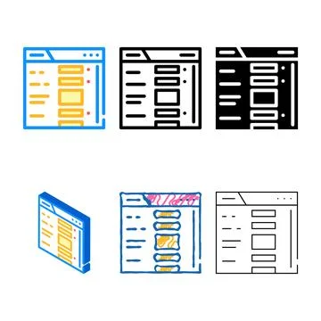 Web form registration designs color icon vector Stock Illustration