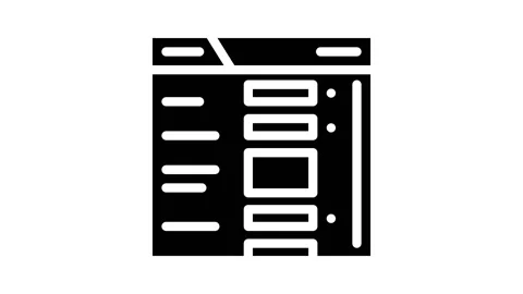 Web form registration glyph icon animation Stock Footage 227094650