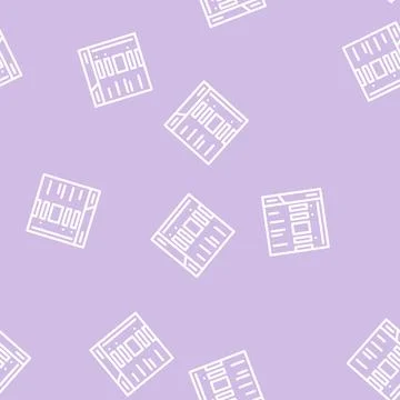 Web form registration line vector seamless pattern Illustrazione stock