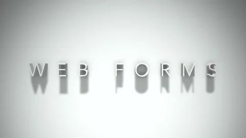 Web forms 3D title animation with shadows on a white background Video stock 297023926
