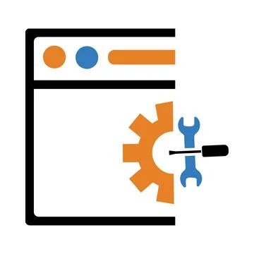 Web, gear, repair, web maintenance icon Stock Illustration