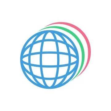 Web Globe Browser icon, modern flat design color sign vector Stock Illustration