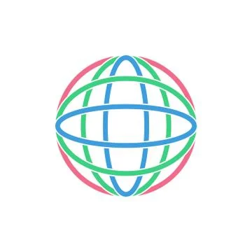 Web Globe Browser icon, modern flat design color sign vector Stock Illustration