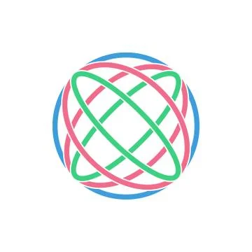 Web Globe Browser icon, modern flat design color sign vector Stock Illustration